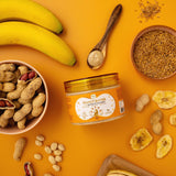 Beurre de Cacahuètes Pour Chiens avec banane et graines de lin - La Patte Verte