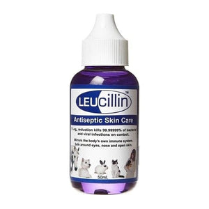 Solution antiseptique pour animaux compte-gouttes 50 ml Leucillin - La Patte Verte