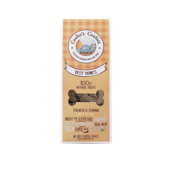 Biscuits Artisanaux pour chien Os Bœuf Cooka's Cookies - La Patte Verte