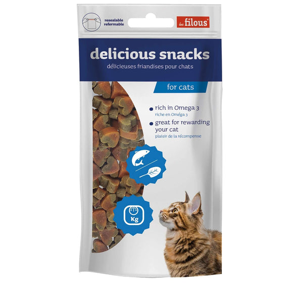 Cœurs au Saumon & Épinards pour Chat – Les Filous (50 g) - La Patte Verte