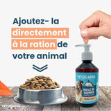 Huile de saumon pour chiens et chats Vetocanis 250ml - La Patte Verte