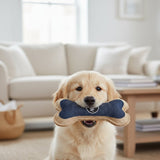 Jouet en Forme d’Os en Jute & Jean pour Chiens – Green & Wild’s - La Patte Verte