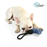 Peluche sonore écologique pour chien – Raie avec corde - La Patte Verte