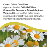 Soin des oreilles à base d'argent colloïdal pour chats – avec extraits botaniques - La Patte Verte