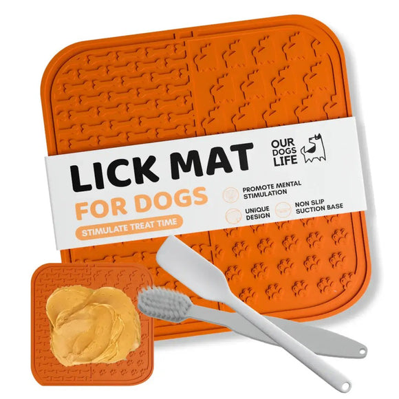 Tapis De Léchage Pour Chien Et Chat - En Silicone Alimentaire, Avec Ventouses, Anti-stress Et Slow Feeding