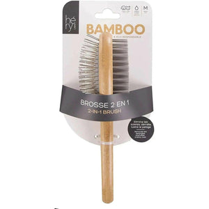 Brosse en Bambou 2en1 Chiens et Chats - La Patte Verte