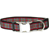 Collier pour chien 'Tartan Rouge' boucle métal - La Patte Verte