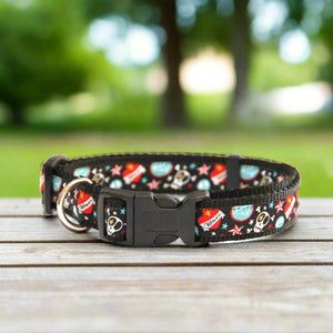 Dog Collar Skull and Crossbones