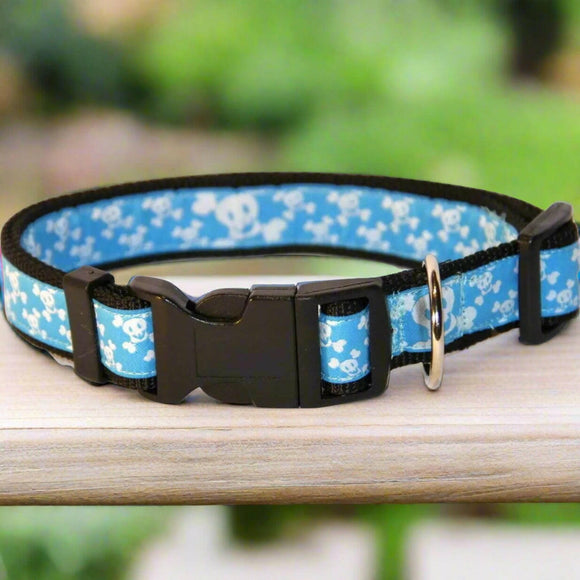 Collier pour Chien 'Tête de Mort bleu' - La Patte Verte