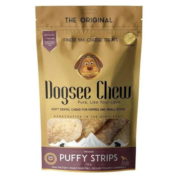 Dogsee Chew Puffies, Lamelles de Fromage de Yak soufflée pour chien - La Patte Verte