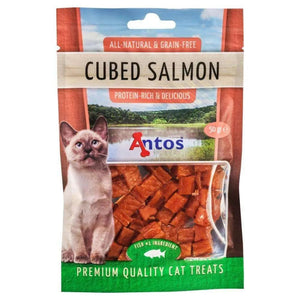 Friandise saumon en cube pour chat - La Patte Verte
