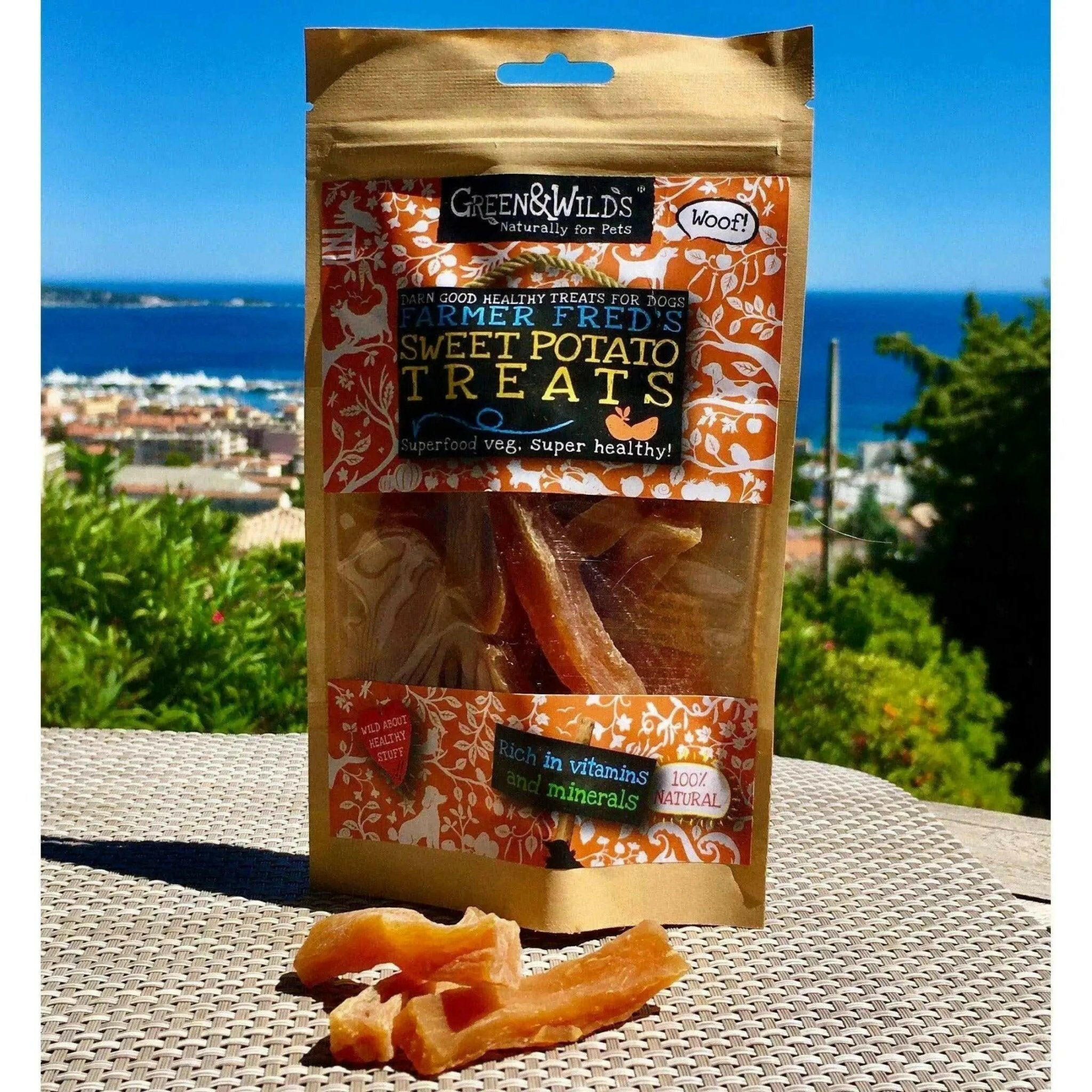 Sweet Potato Treats for dogs Green Wilds