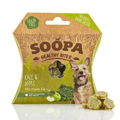 Friandises naturel Chou frisé et pomme pour chiens Soopa Bites - La Patte Verte