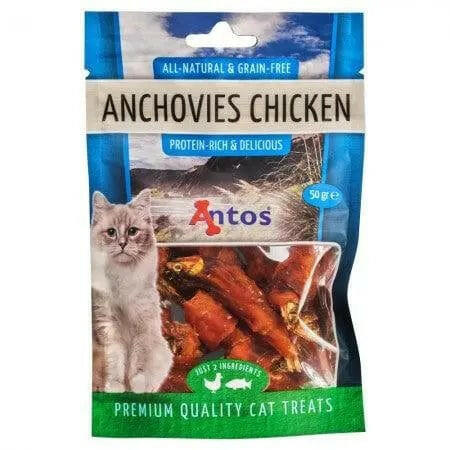 Friandises naturelles Anchois & Poulet pour Chat - La Patte Verte