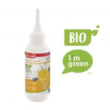 Lait nettoyant oreilles BIO pour chien et chat BEAPHAR - La Patte Verte
