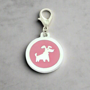 Médaille d'identité pour chien - Chien Rose 26mm - La Patte Verte