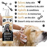 Shampooing pour chien aux flocons d'avoine et à l'aloe vera BUGALUGS - La Patte Verte