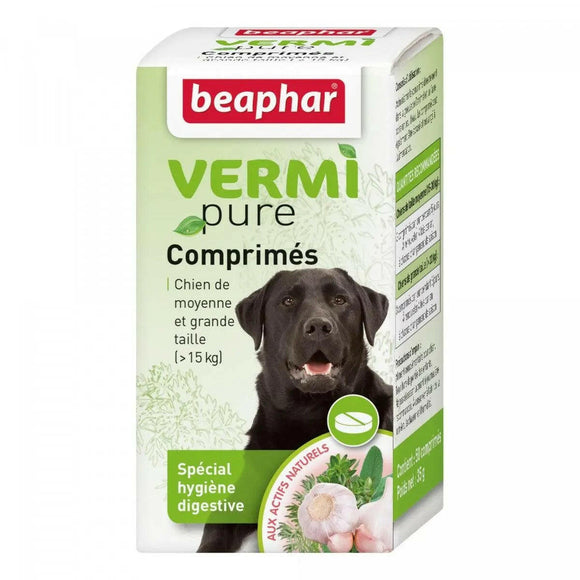 VERMIpure purge aux plantes pour moyen et grand chien plus 15kg - La Patte Verte